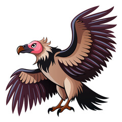 eagle cartoon isolated on white