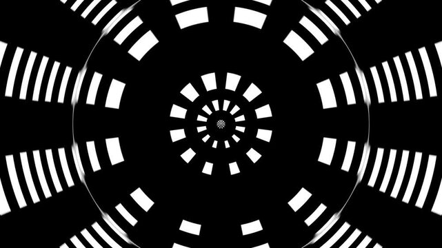 Spiral shape black and white video transition