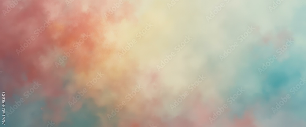 Aufkleber Dreamy Abstract Background with Soft Pastel Colors Blending in Watercolor Texture for Artistic Design Projects