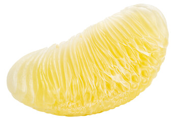 Fresh Peeled Yellow pomelo fruit isolated on white background, Fresh Grapefruit on White Background...