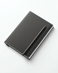 A mockup of a student planner with a branded logo on a white background