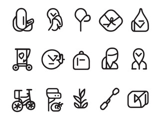 caregiver icon line art simple modern style design