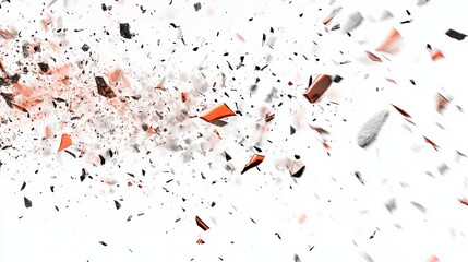 Abstract explosion of fragmented shapes (2)
