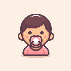baby pacifier illustration 