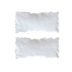 Obraz premium Torn Paper Edges: Abstract White Textured Fragments Isolated on White Backdrop