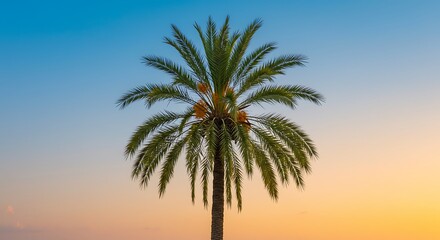 Golden Hour Palm AI Generated