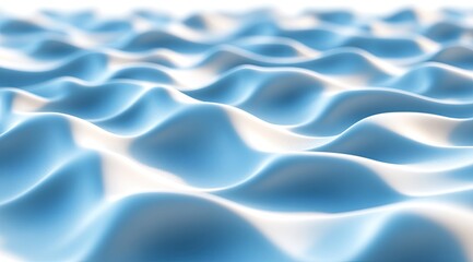 Obraz premium Abstract wavy surface with light blue and white tones