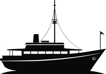 silhouette of a ship