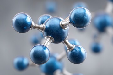 Molecular Structure Visualized 3d Rendering of Molecule