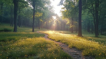 morning in the woods