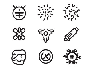 High quality allergy alert icon line art vector illustration
