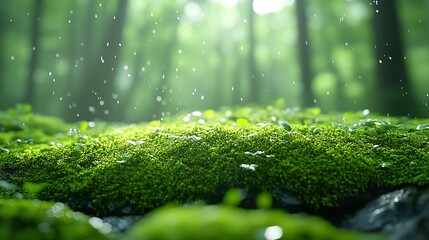 water drops on green grass
