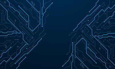 vector futuristic circuit board , Electronic motherboard , Communication and engineering concept , Hi-tech digital technology concept	
