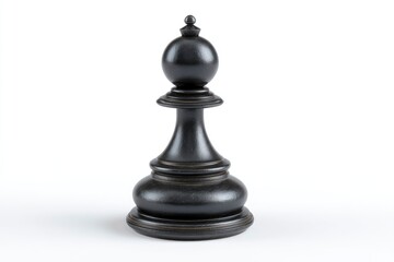 Black Chess Pawn Single Isolated on White Background