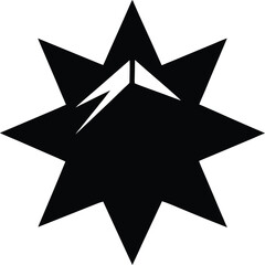 Fototapeta premium black and white star