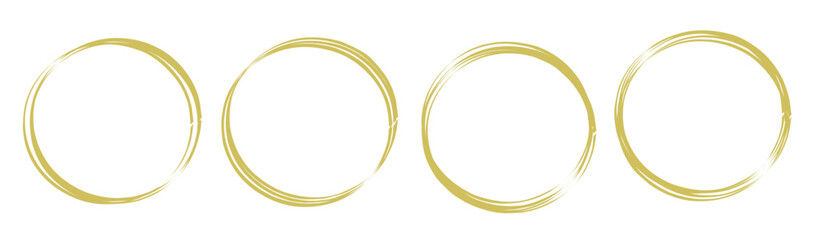 Four Golden Elliptical Outlines