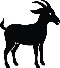 goat on white background