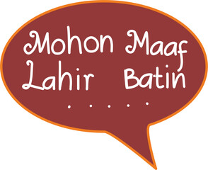 Mohon Maaf Lahir Batin Speech Bubble Graphic
