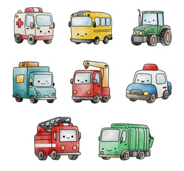 transportation icons set