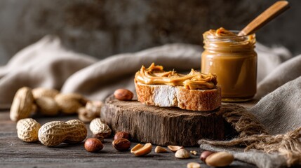 Creamy peanut butter on toast (1)