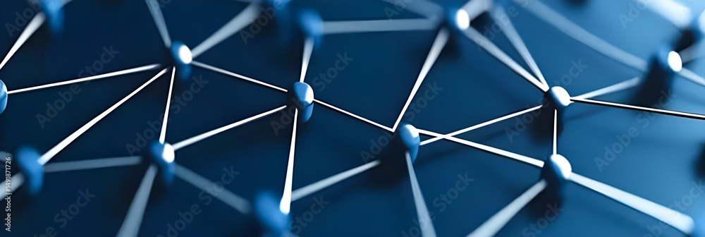 Aufkleber abstract network connection concept visualizing modern digital communication and data transfer in a 