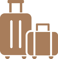 スーツケース/荷物のアイコンイラスト