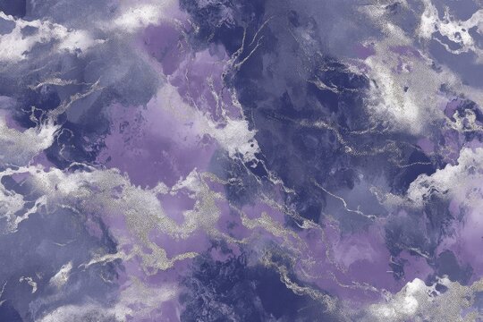 Abstract pattern of textured purple and blue marble.
