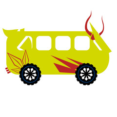 illustration of a green car