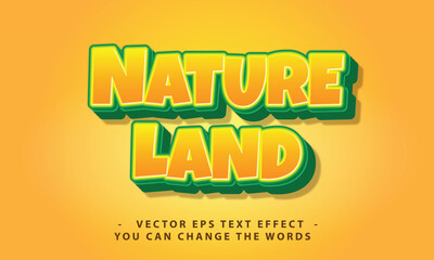 nature land text with effect illustration