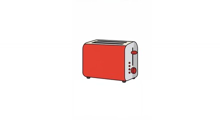 Red toaster illustration