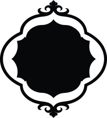 vintage frame with floral elements