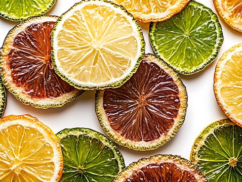 A versatile layout with sliced fruit and ample copy space for text.