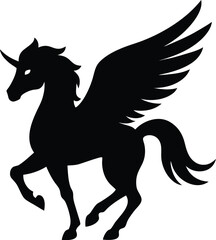black horse vector illustration