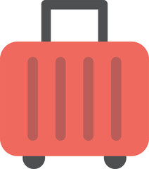 赤いスーツケースのイラスト