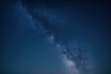 Fototapeta premium Stunning view of the milky way galaxy illuminating the night sky