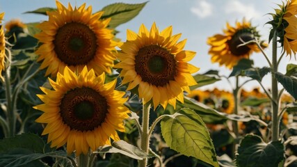 Obraz premium field of sunflowers