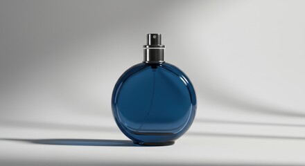 Elegant Blue Perfume Bottle Mockup