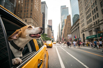 dog in the city