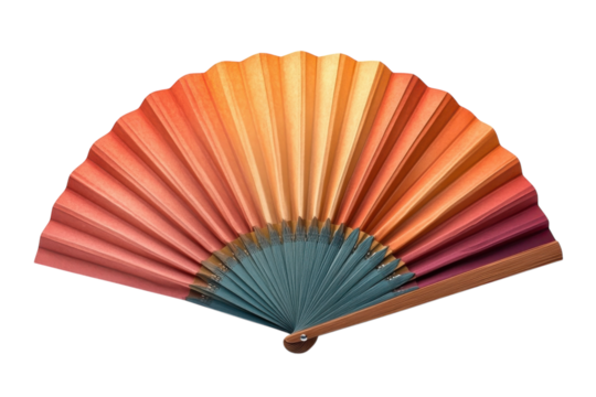 An open decorative hand fan