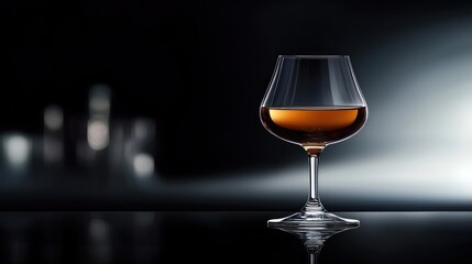 Aromatic Brandy in a Crystal Glass: Luxurious Nightcap