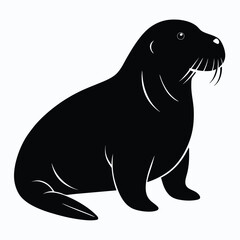 vector illustration of a seal