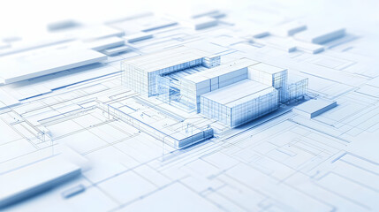 Abstract Architectural Design Model Rendering