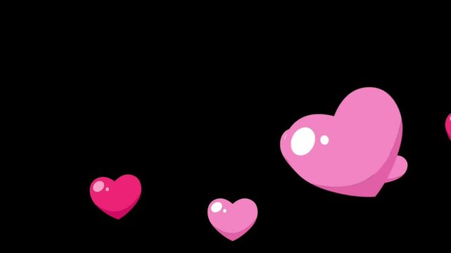 Lovely hearts animated video.