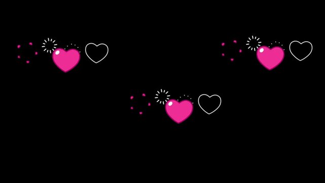 Lovely hearts animated video.