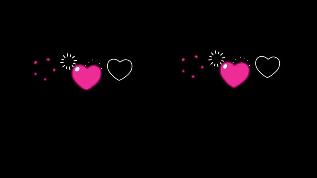 Lovely hearts animated video.