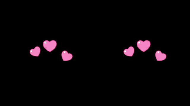 Lovely hearts animated video.