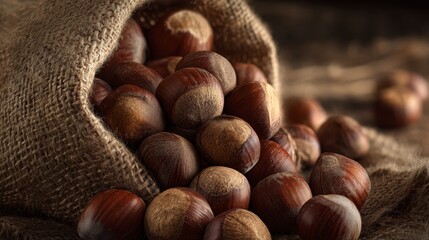 Raw organic hazelnuts