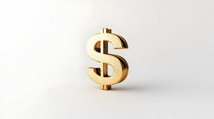 Golden Dollar Sign 3d Graphic