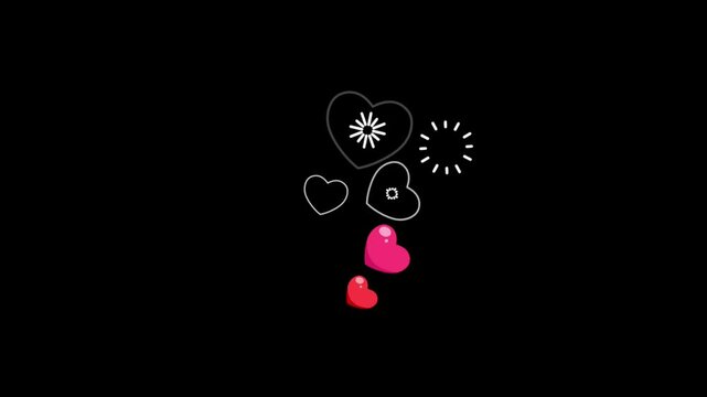 Lovely hearts animated video.