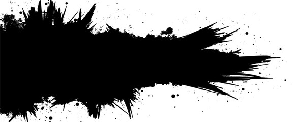 Vector new style black paint splash or ink splatter